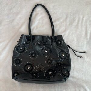 Berge Studded Hobo Bag